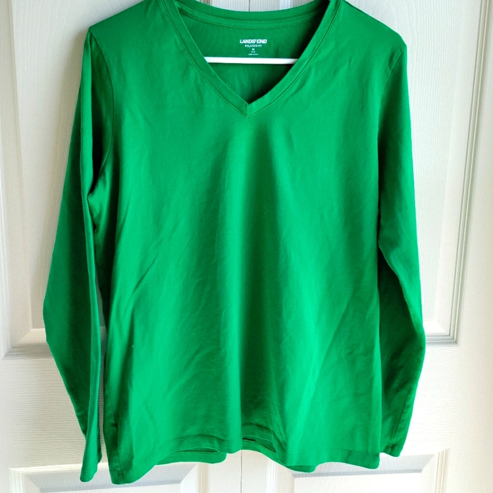 Lands End Long Sleeve Cotton Shirt